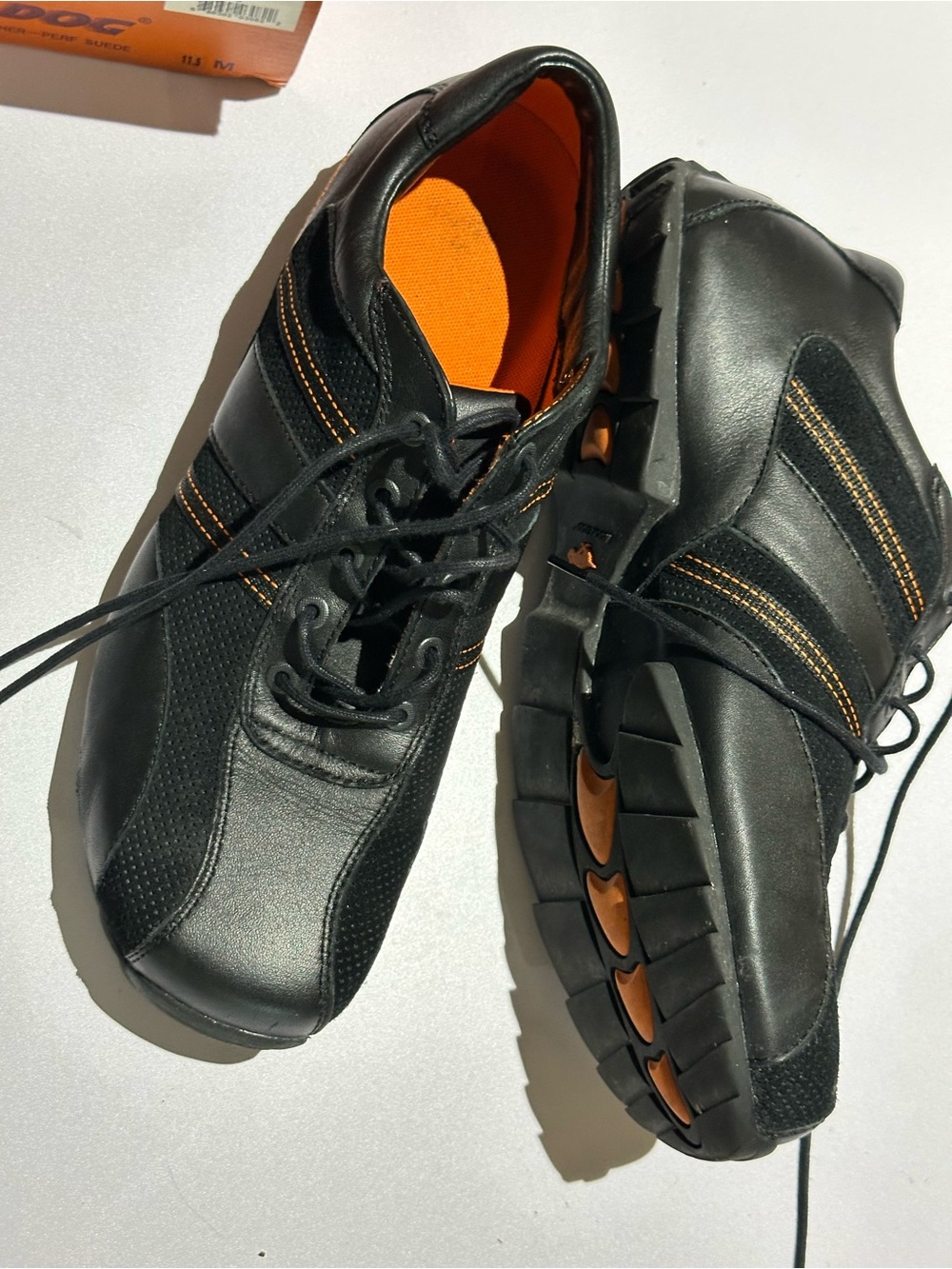 Rocket Dog Men's Black Athletic Shoes with Orange Accents